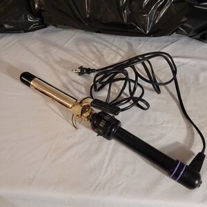 Hot Tools 1181 1"  Gold Curling Iron Adjustable Heat On/off Switch Tested